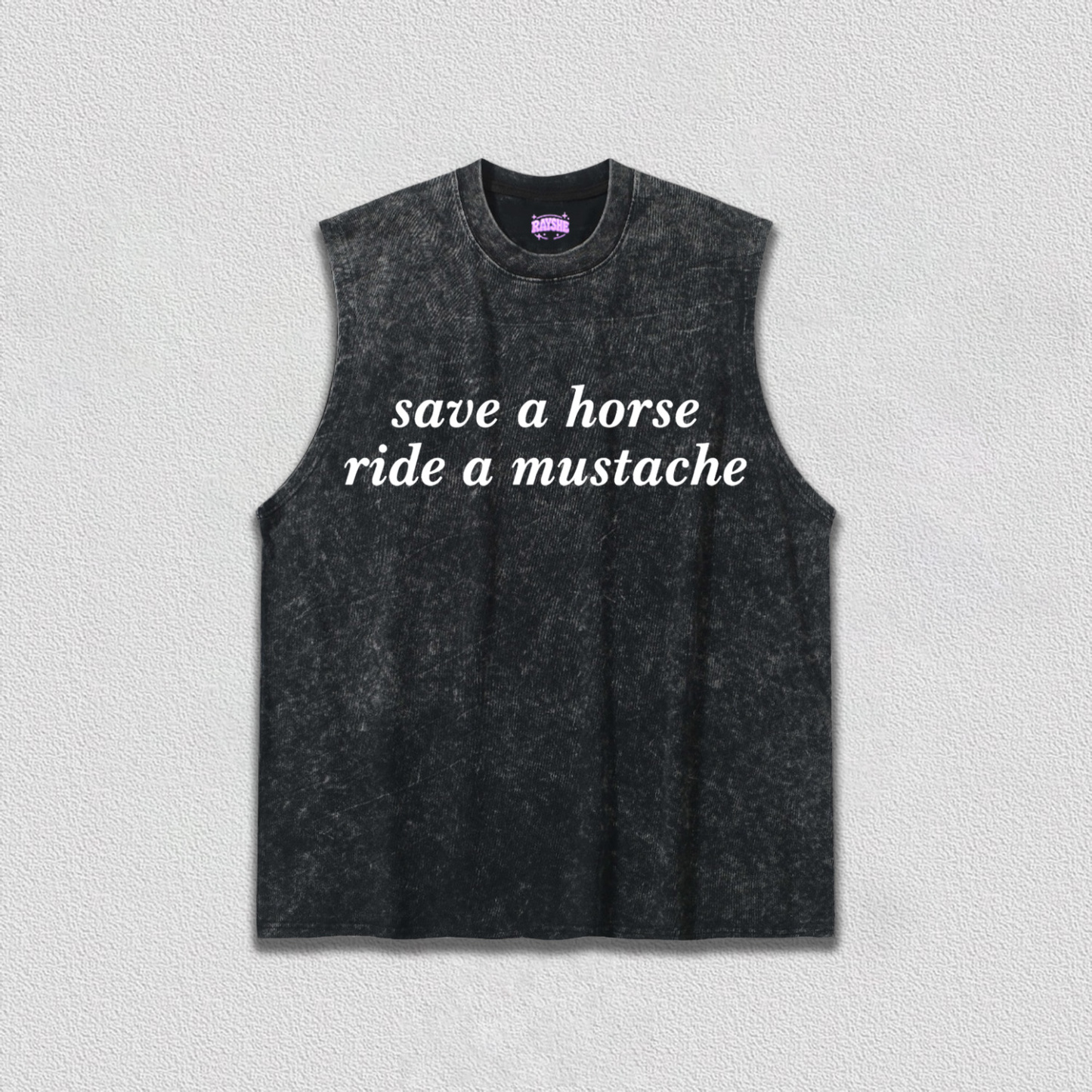 Ride A Mustache Y2K TEE