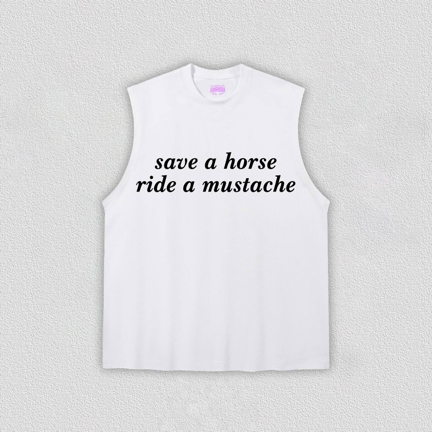 Ride A Mustache Y2K TEE