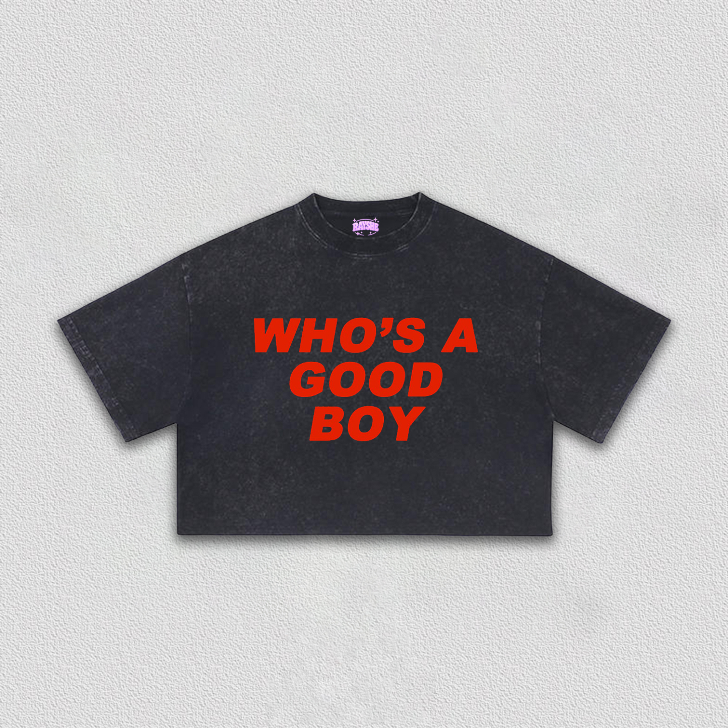 Who's A Good Boy Y2K Crop Tee