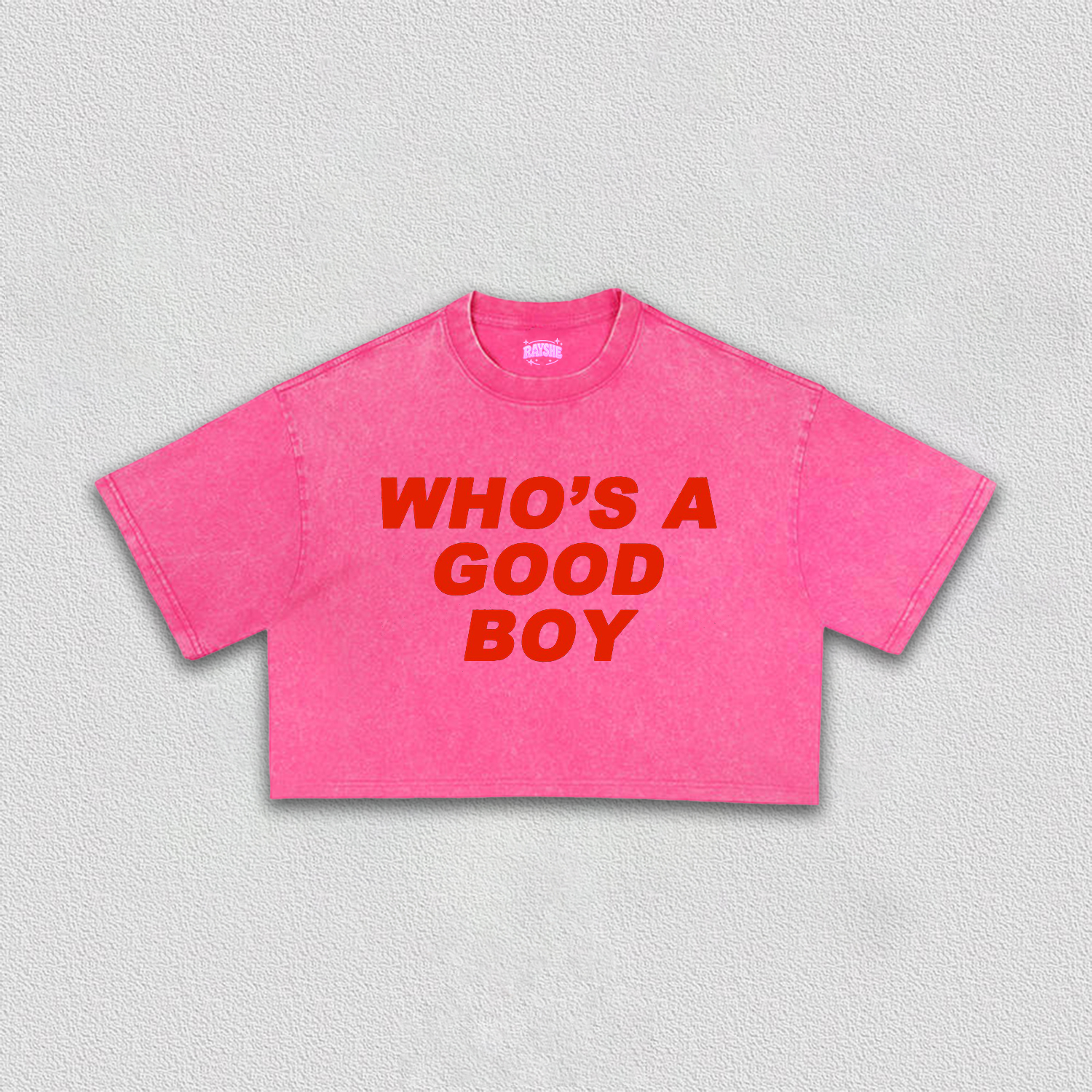Who's A Good Boy Y2K Crop Tee