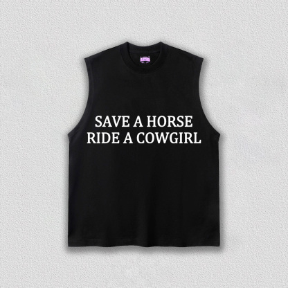 Save A Horse Ride A Cowgirl Y2K TEE