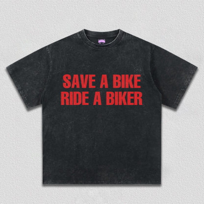 Save Bike Ride Biker Y2K TEE