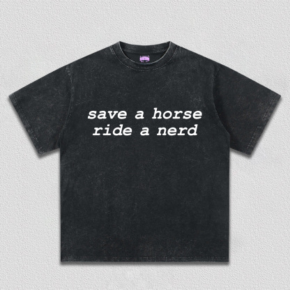 Save Horse Ride Nerd Y2K TEE