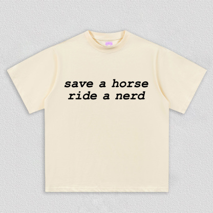 Save Horse Ride Nerd Y2K TEE