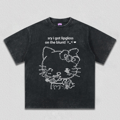 Sorry About Lipgloss Y2K TEE