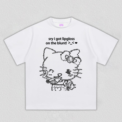 Sorry About Lipgloss Y2K TEE