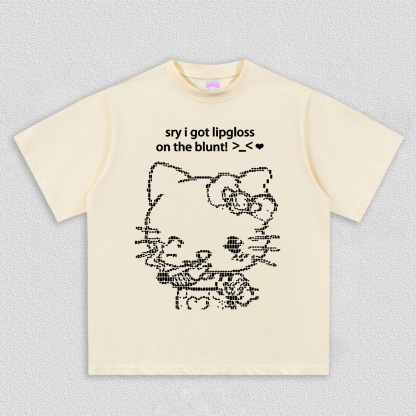 Sorry About Lipgloss Y2K TEE