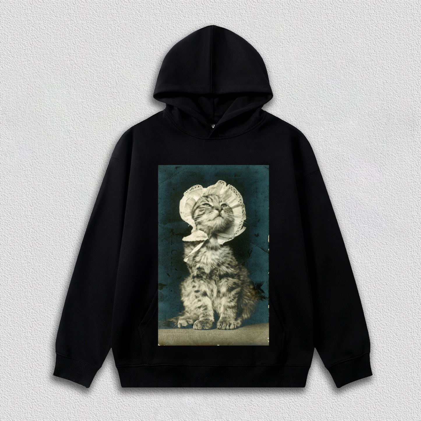 Vintage - style Cat with Hat T-Shirt