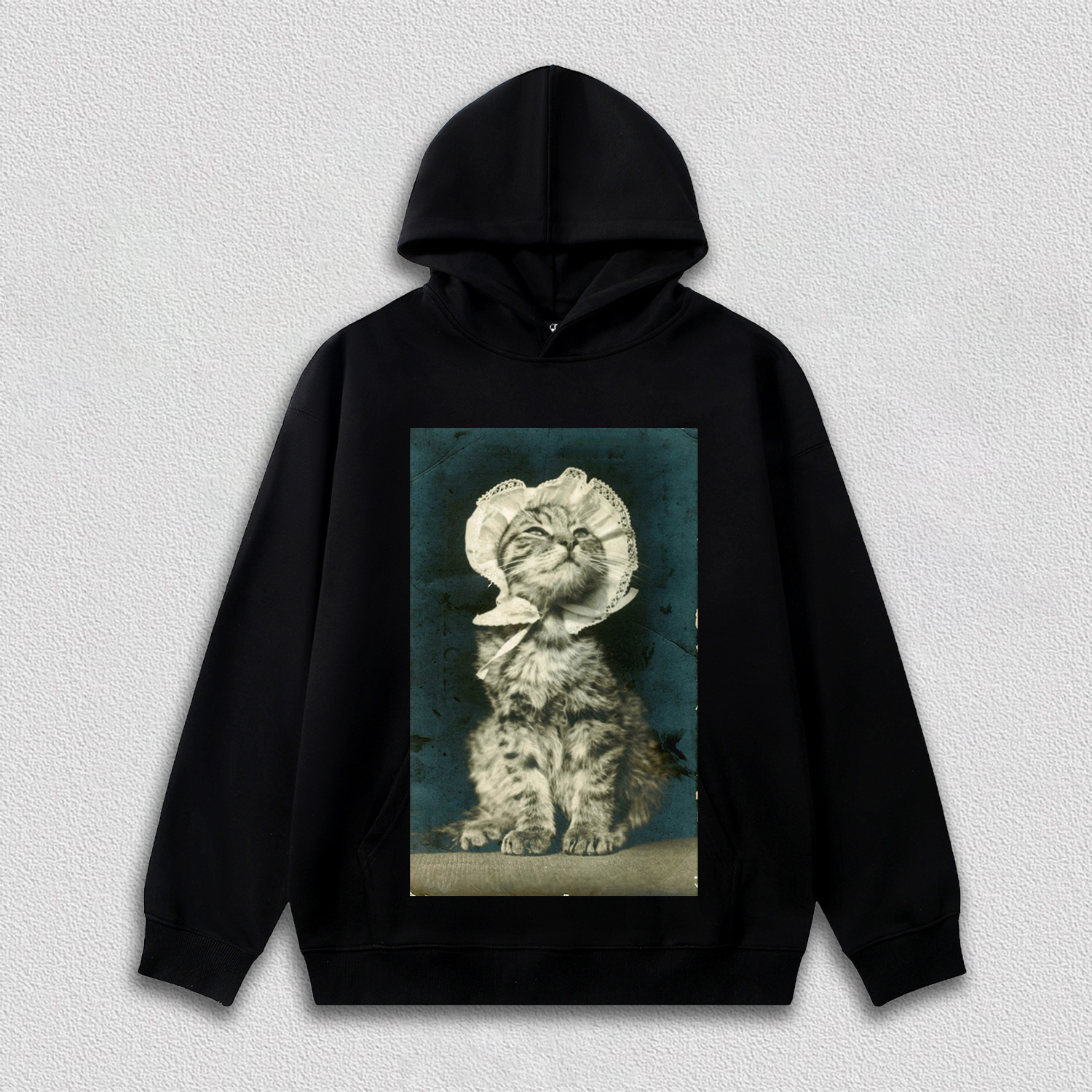 Vintage - style Cat with Hat T-Shirt