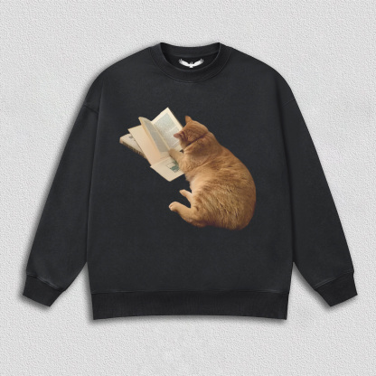 Cat Who Loves Reading T-Shirt