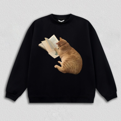 Cat Who Loves Reading T-Shirt
