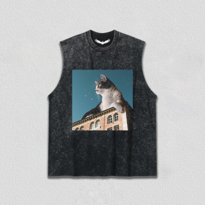Cat on the City Roof T-Shirt