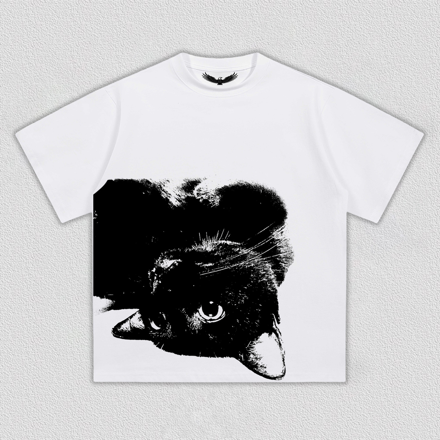 Creative Black Cat Image T-Shirt