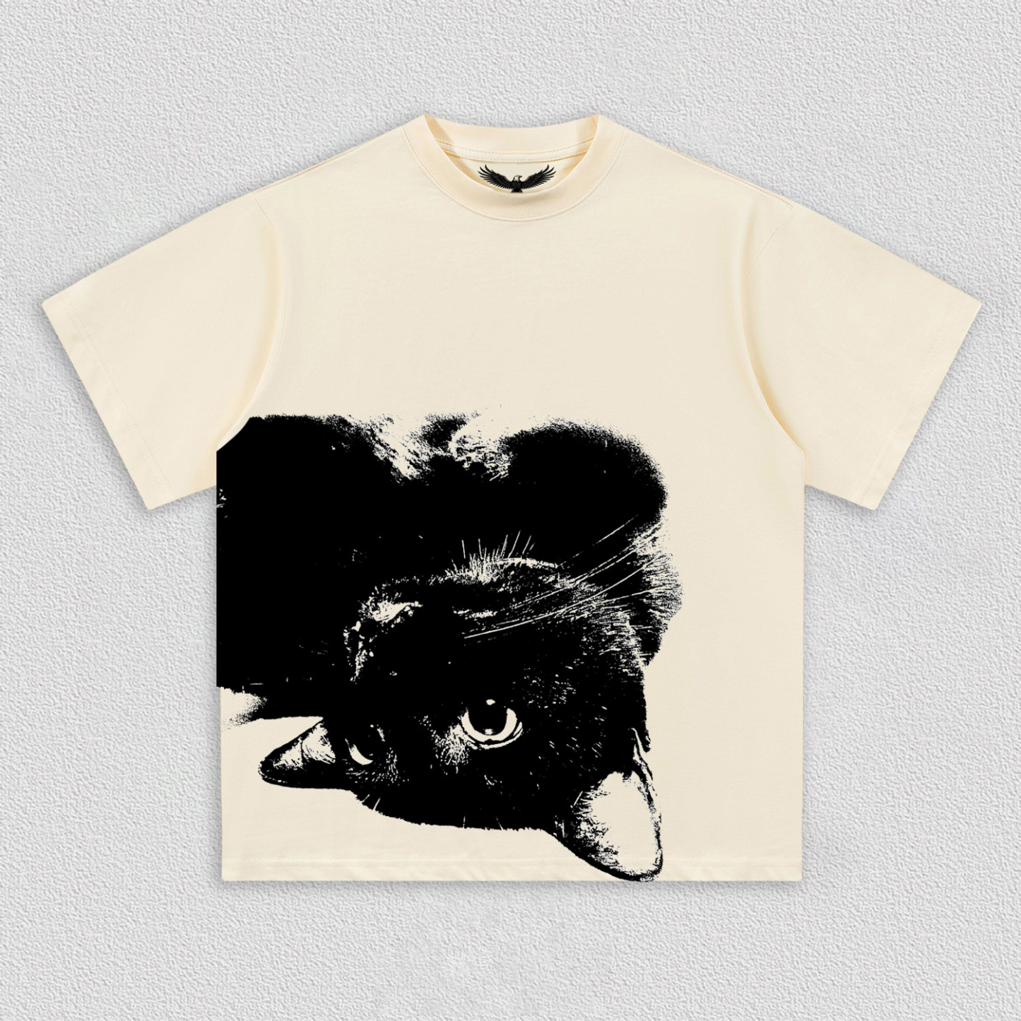 Creative Black Cat Image T-Shirt