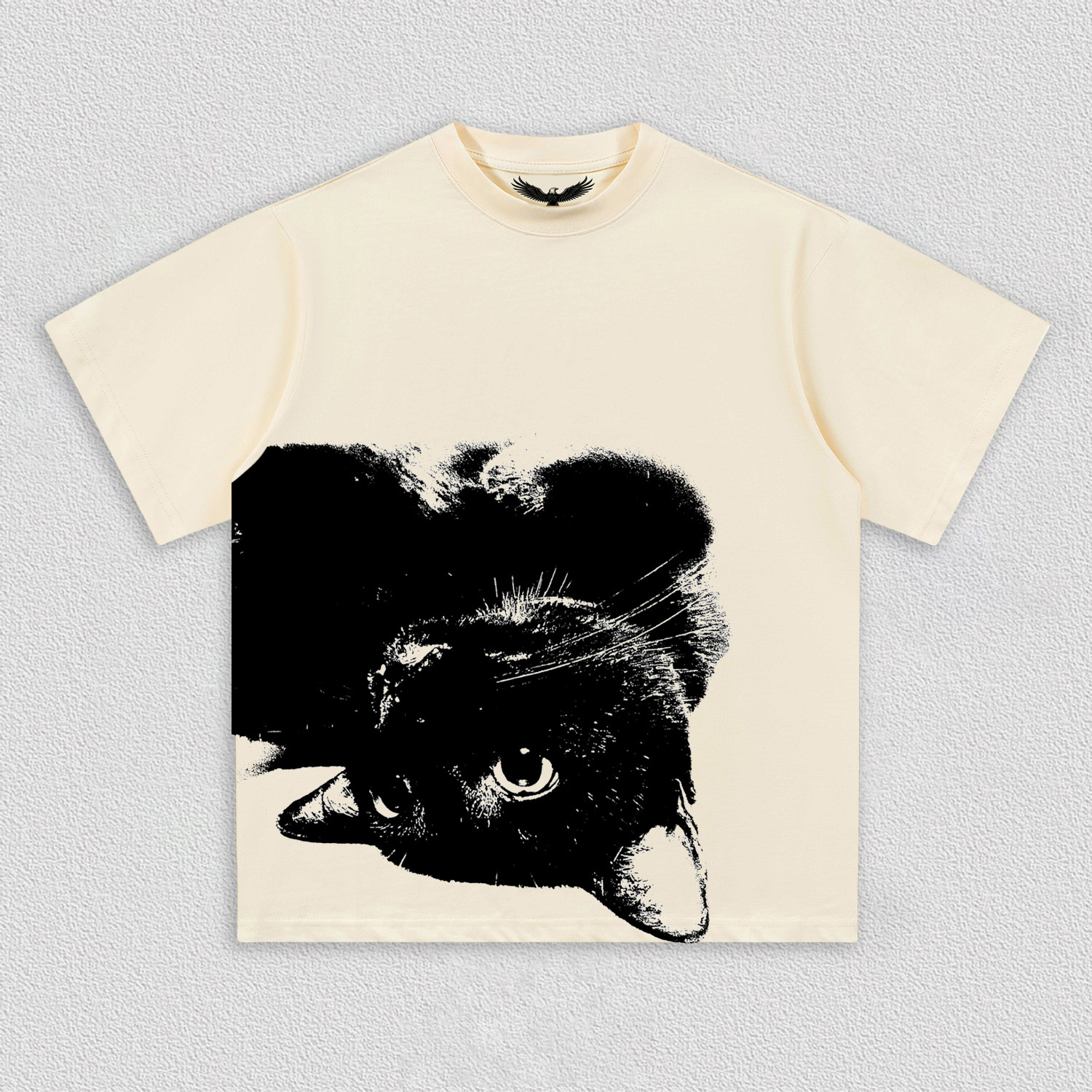 Creative Black Cat Image T-Shirt