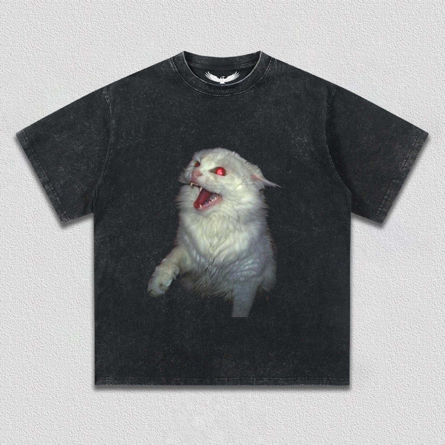 Roaring White Cat T-Shirt