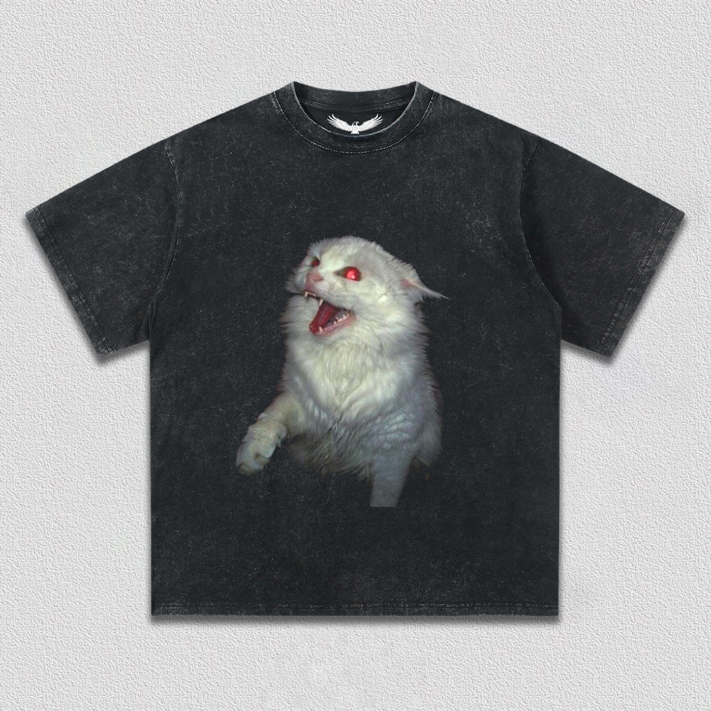 Roaring White Cat T-Shirt