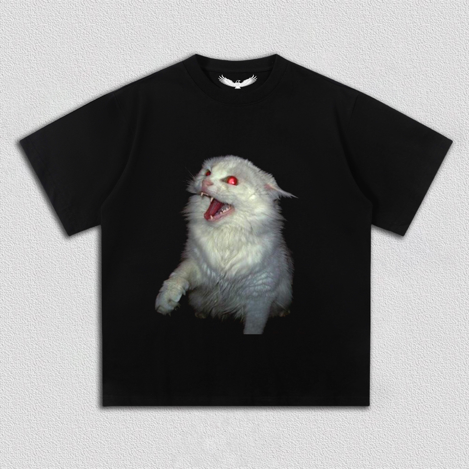 Roaring White Cat T-Shirt