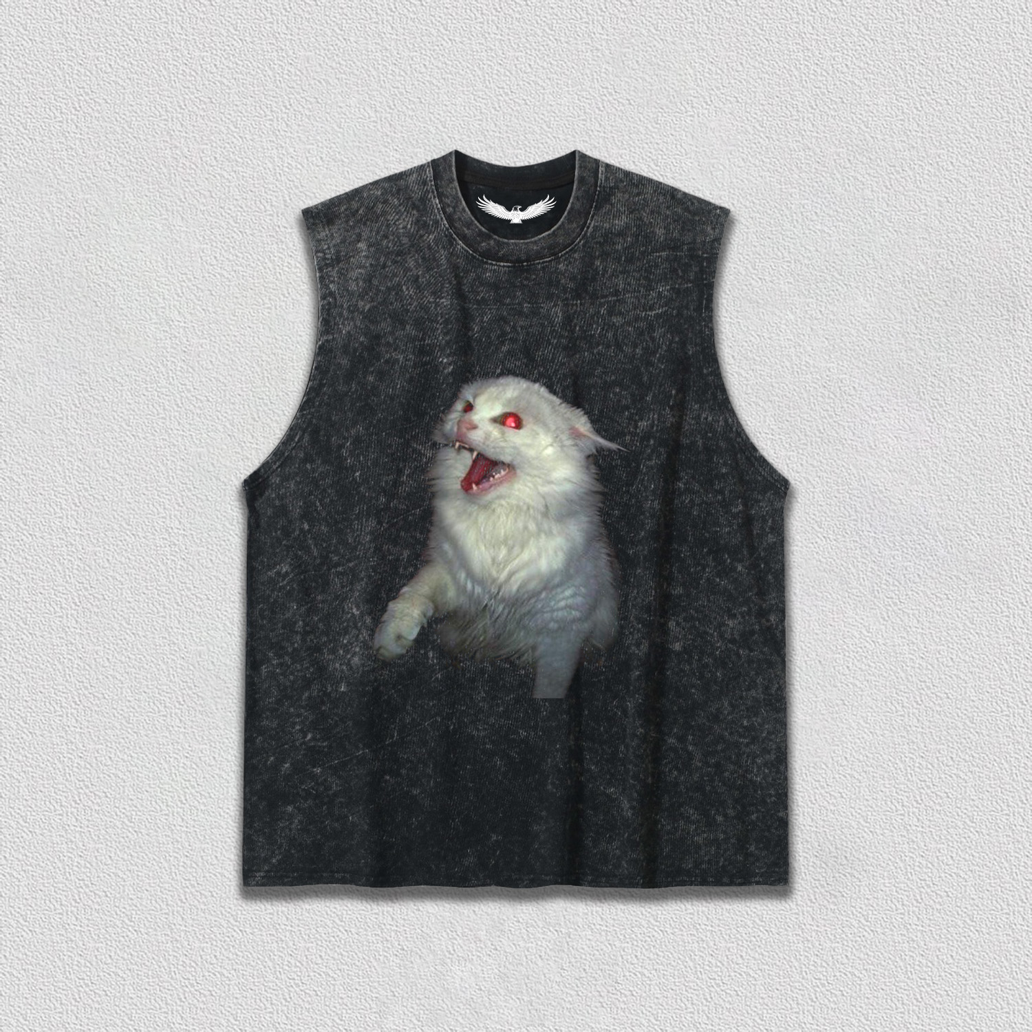 Roaring White Cat T-Shirt