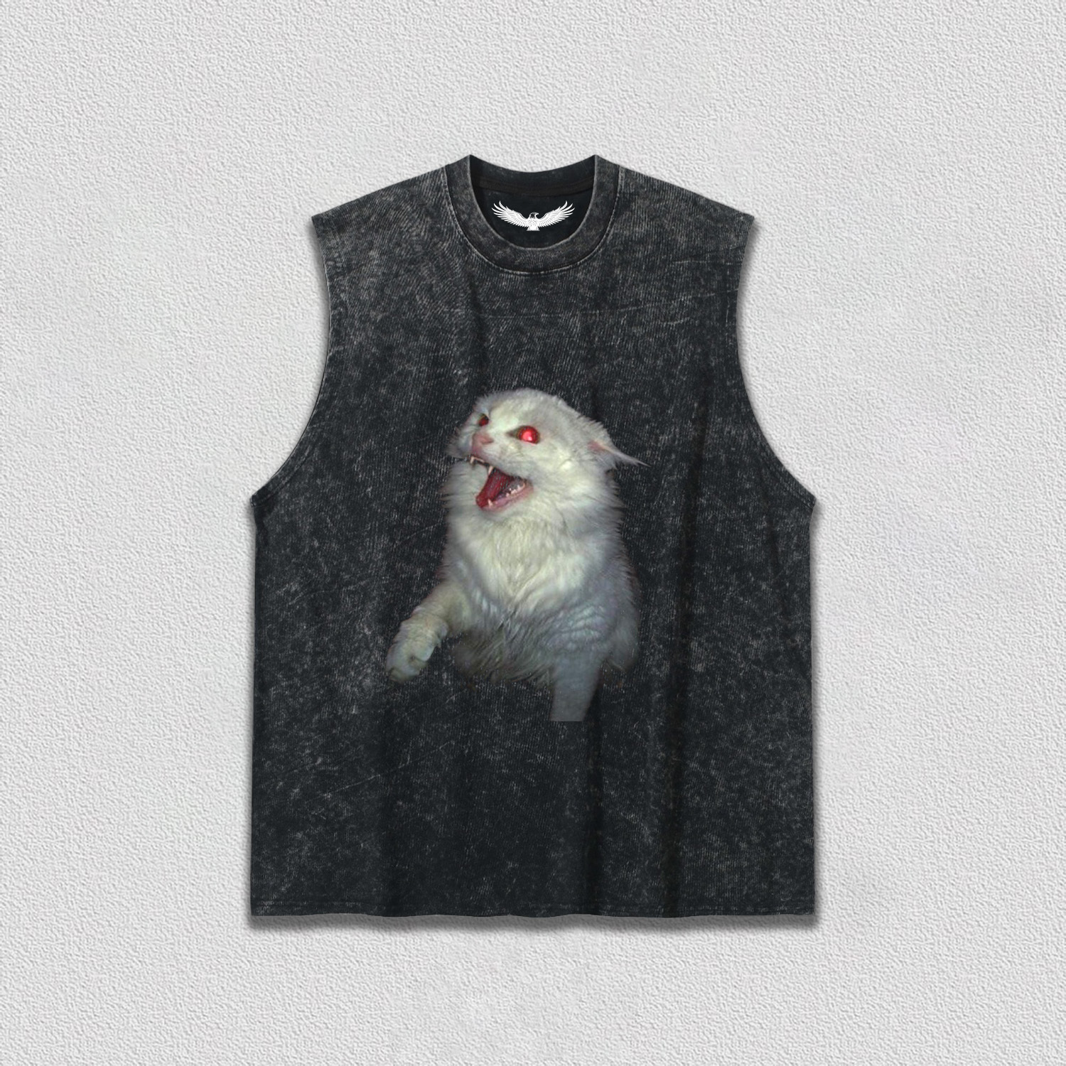 Roaring White Cat T-Shirt