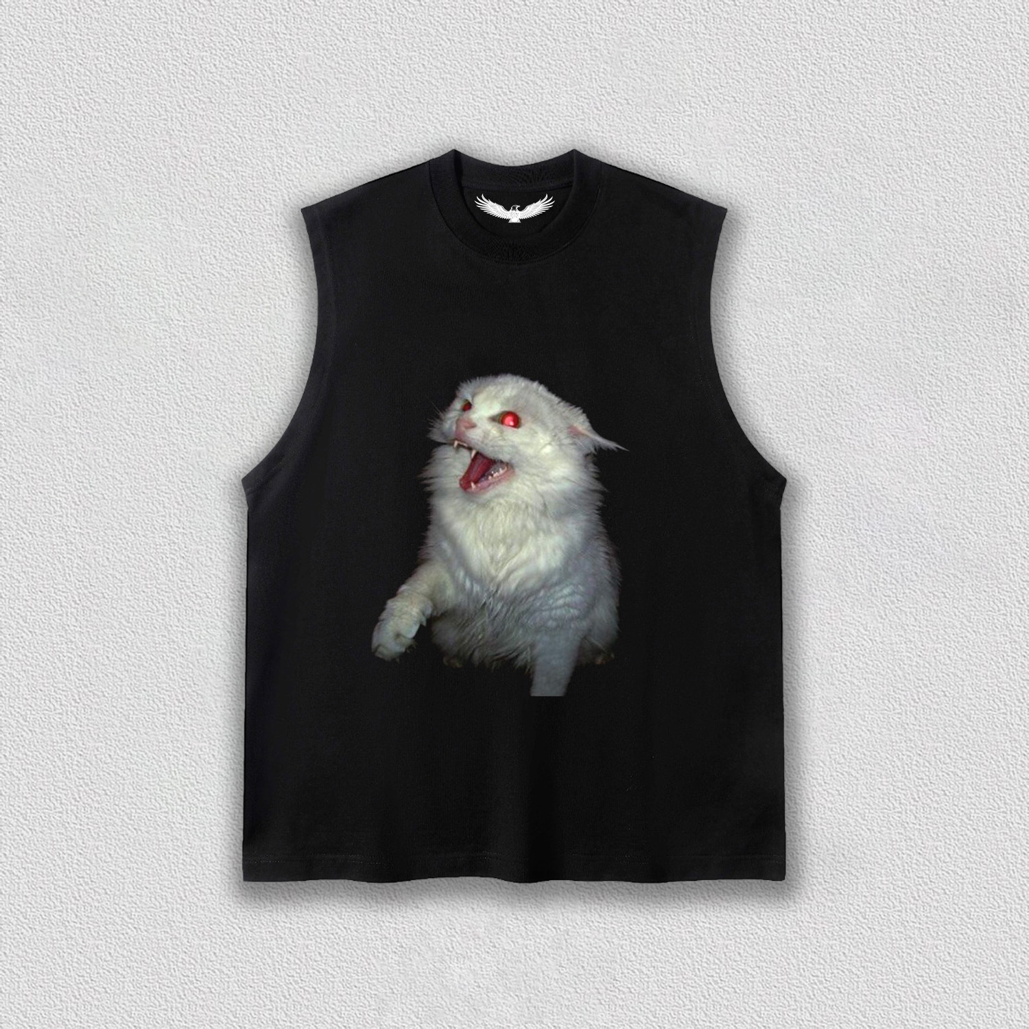 Roaring White Cat T-Shirt