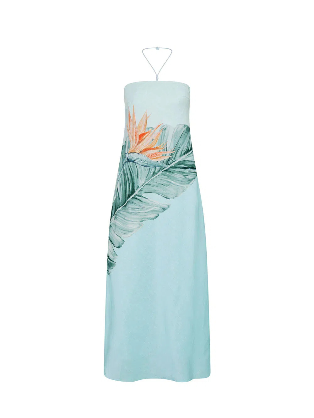 Bird of Paradise Halter Maxi Dress