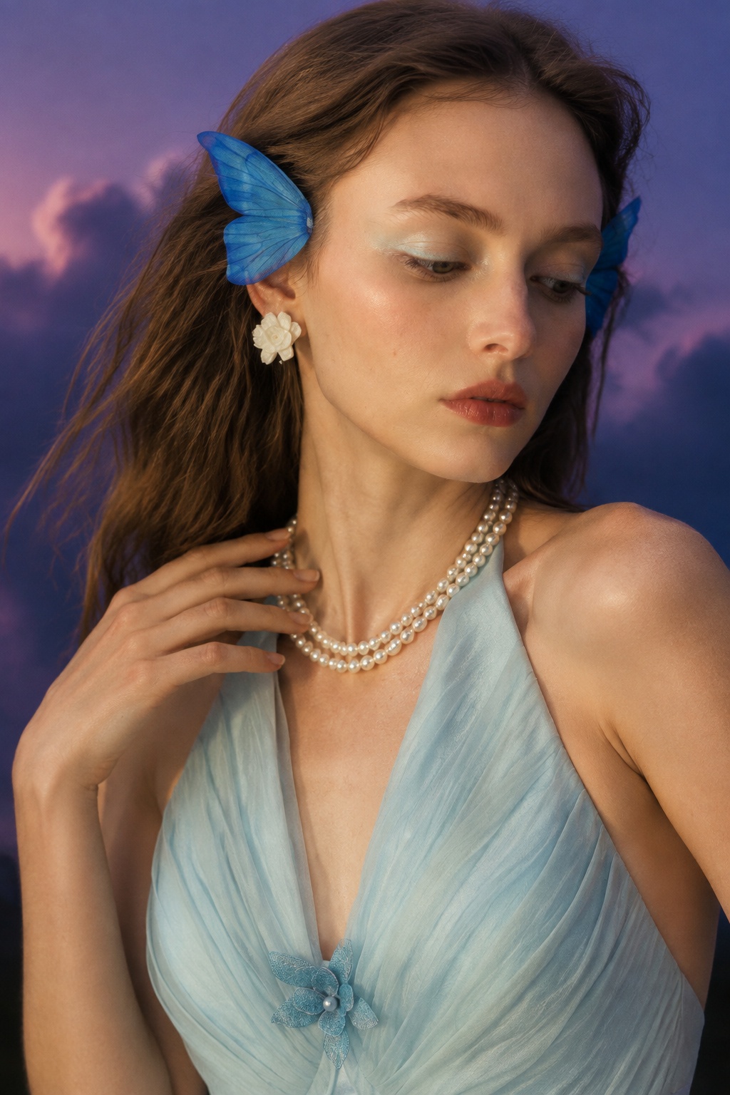 Sapphire Petals At Dawn