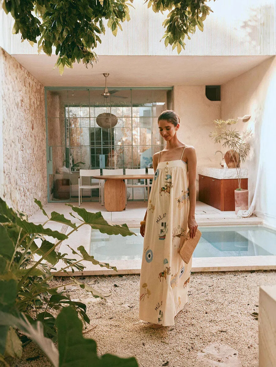 Coconut Grove Strap Maxi Dress