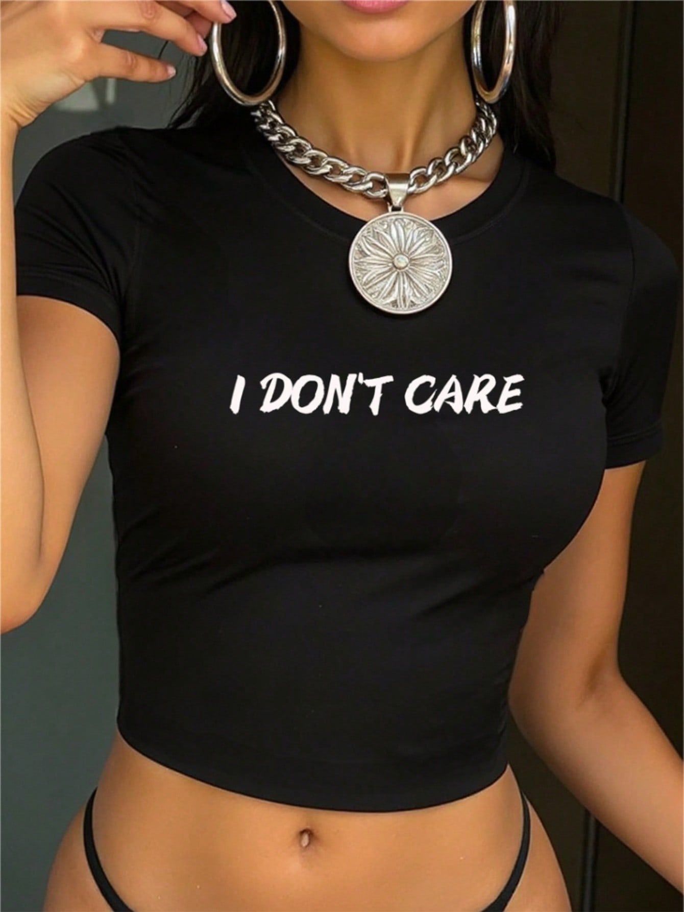 I Don't Care Baby Tee
