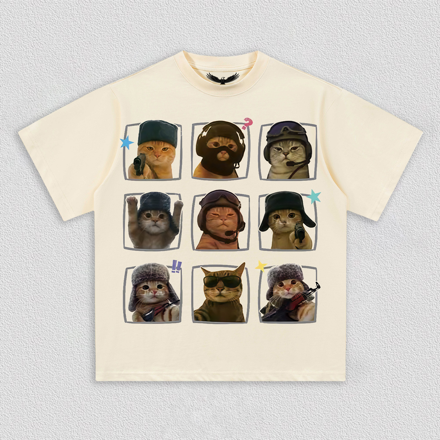 "Tactical Cat" Nine - Grid T-Shirt