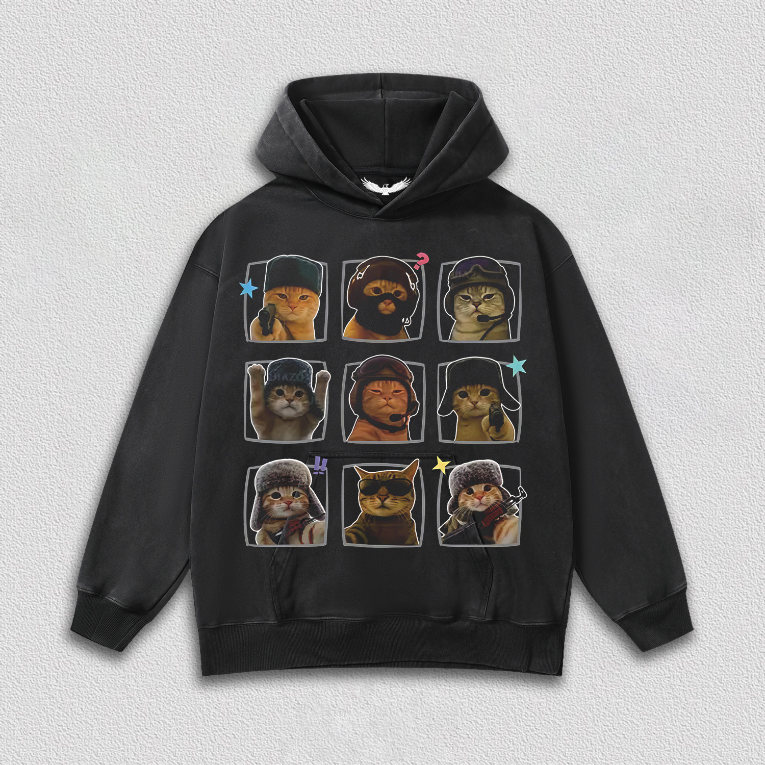 "Tactical Cat" Nine - Grid T-Shirt