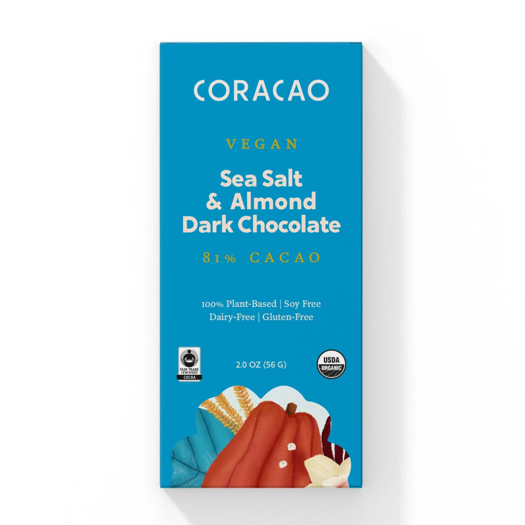 Sea Salt & Almond Dark Chocolate Bar CASE OF 12