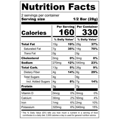 Sea Salt & Almond Dark Chocolate Bar CASE OF 12