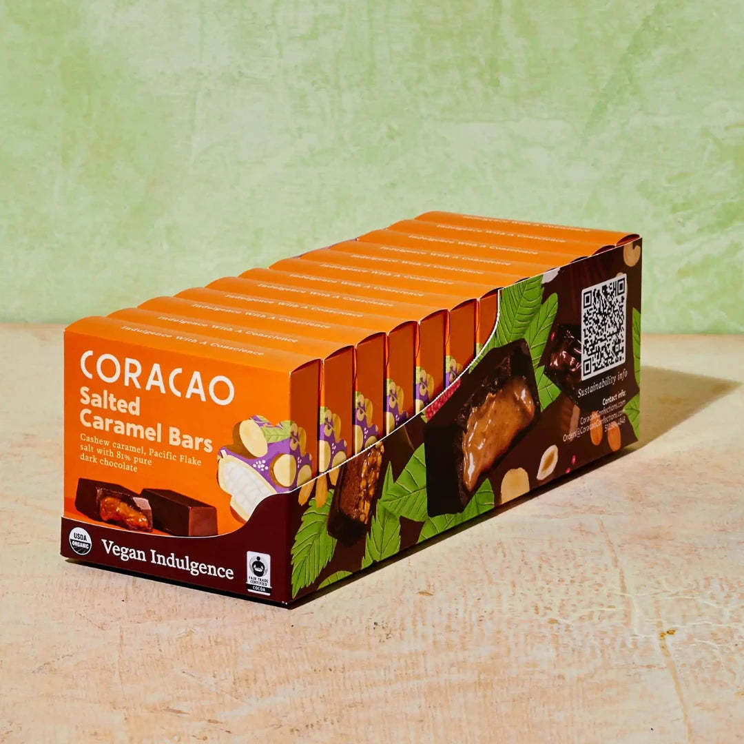 Salted Caramel Chocolate Bars: Coracao Chocolate