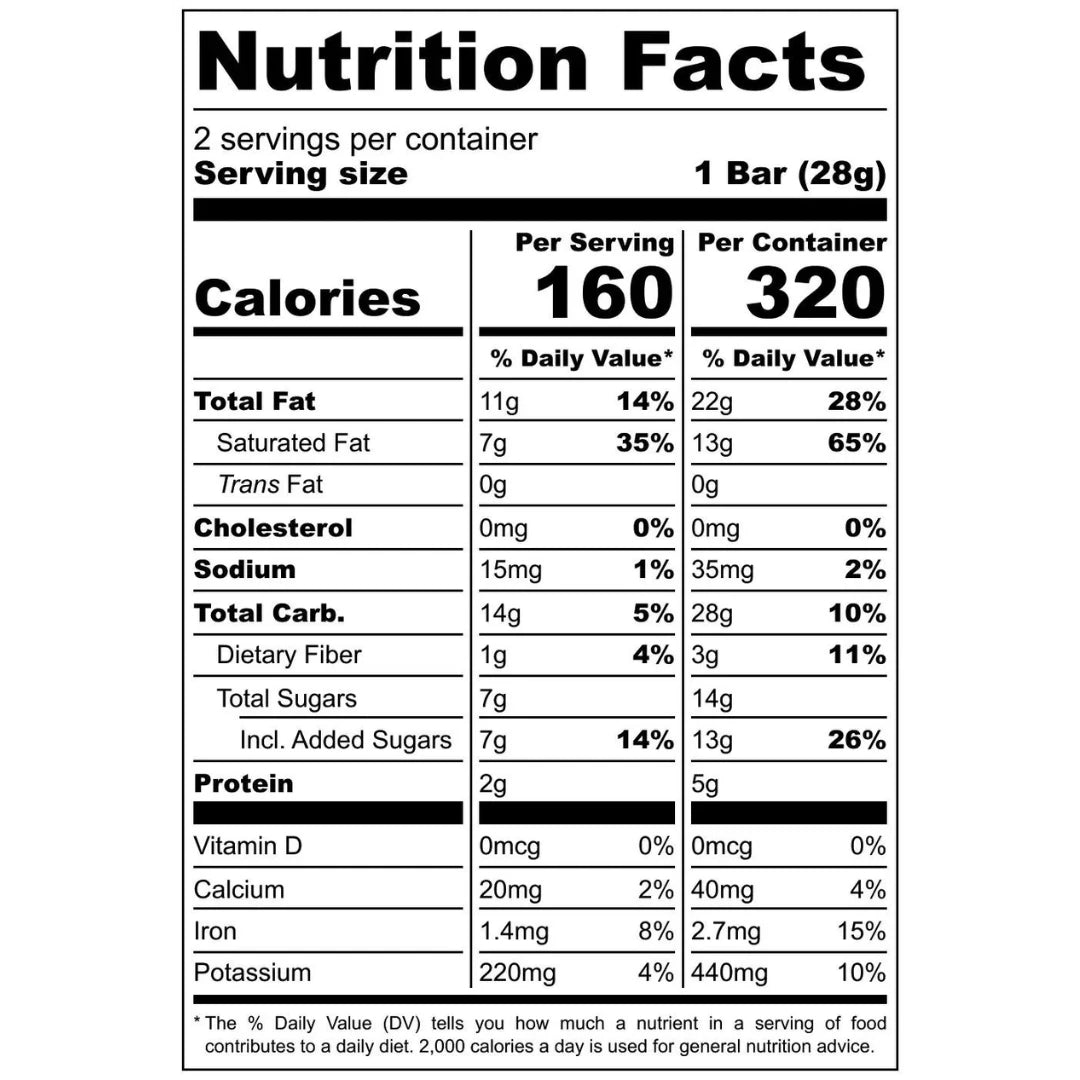 Hazelnut Cream Bar 2-Pack CASE OF 12