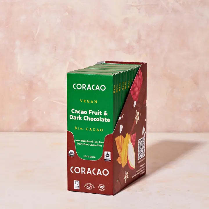 Cacao Fruit Dark Chocolate Bar CASE OF 12