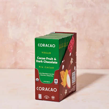 Cacao Fruit Dark Chocolate Bar CASE OF 12