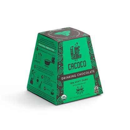 Mint Drinking Chocolate – A refreshing vegan, organic, and fair-trade hot chocolate blend.
