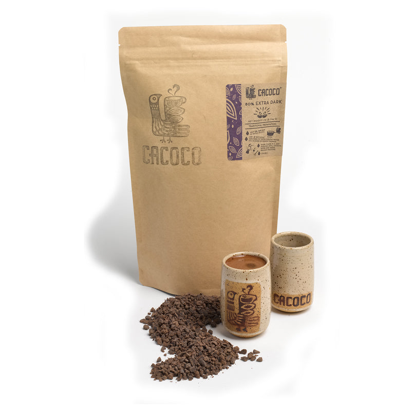 Vegan organic dark chocolate blend – perfect for drinks, smoothies, and more.