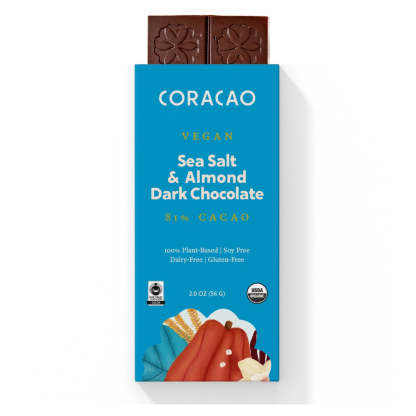 Sea Salt & Almond Dark Chocolate Bar CASE OF 12
