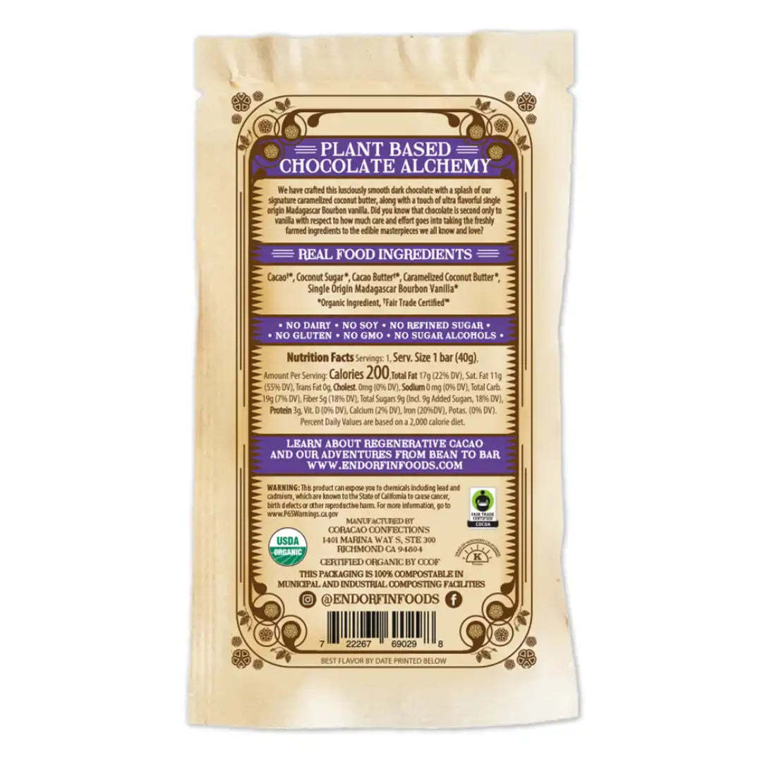 Vanilla Chocolate Bar 70% CASE OF 9