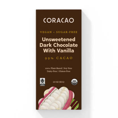 ugar Free Dark Chocolate: 99% Keto Dark Chocolate Bar for True Cacao Lovers


