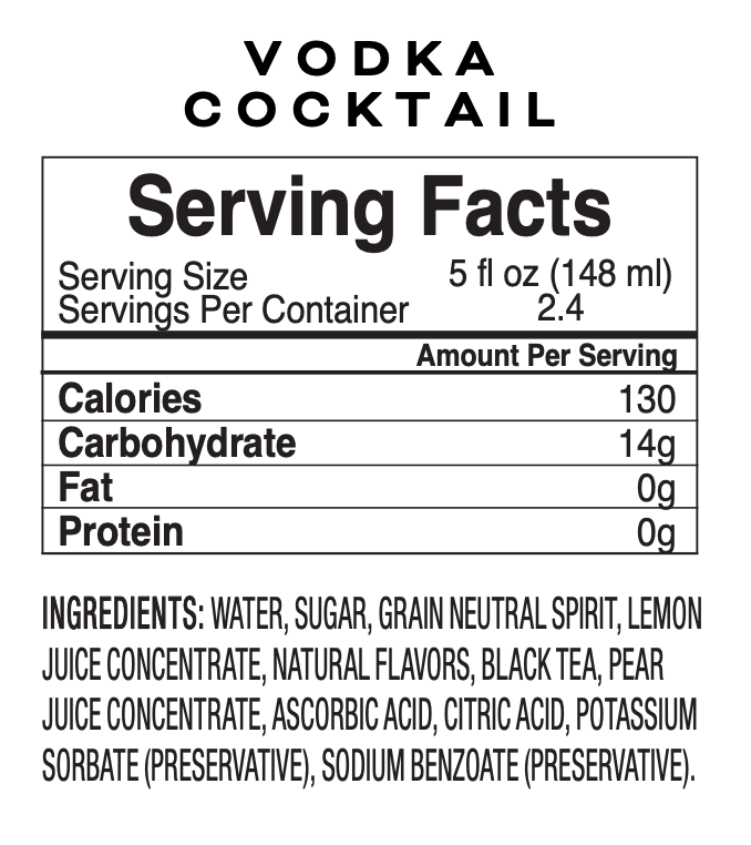 Snazzy Vodka Half & Half Cocktail