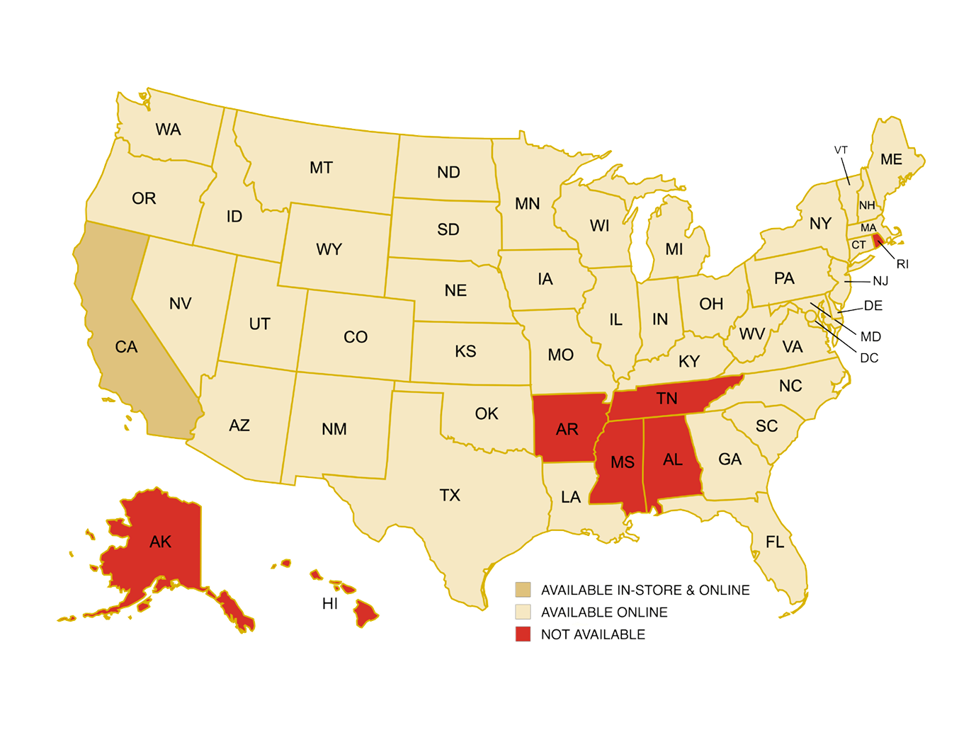 Shipping availability map