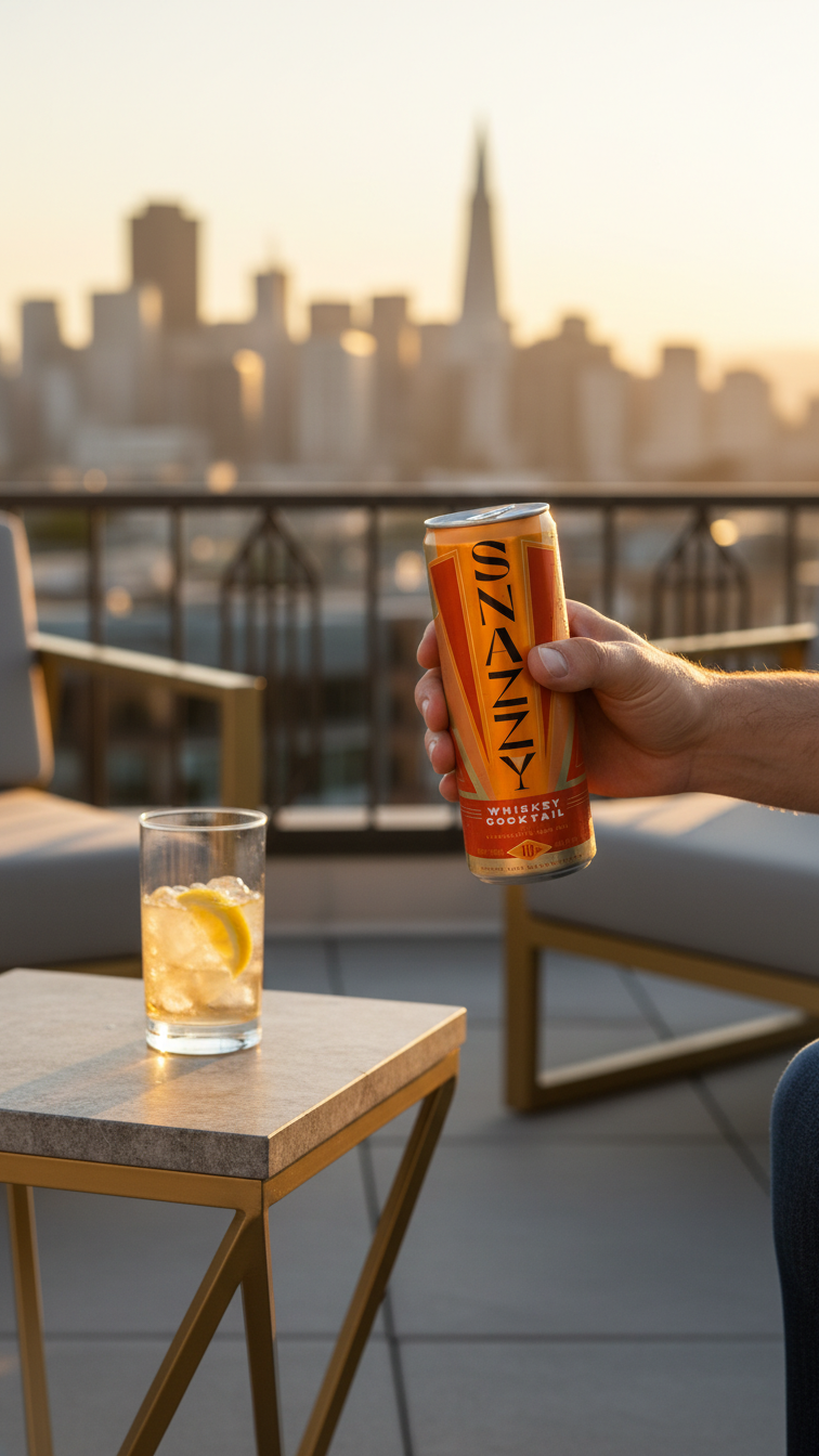 Snazzy Whiskey Half & Half Cocktail