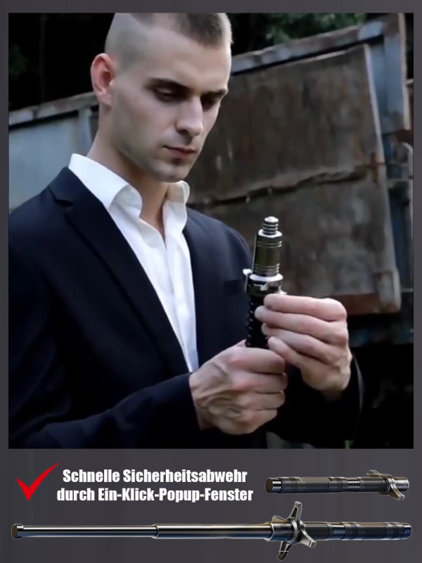 Dreiteiliger, ausziehbarer, tragbarer Wanderstock