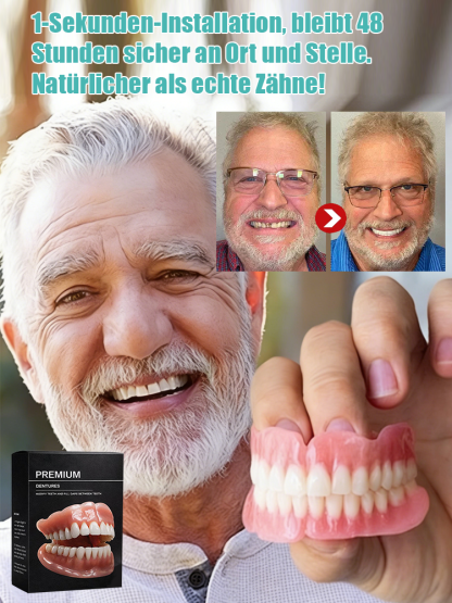 【100% realistisches Zahnprothesen-Set】Vollfunktions-Zahnprothesen