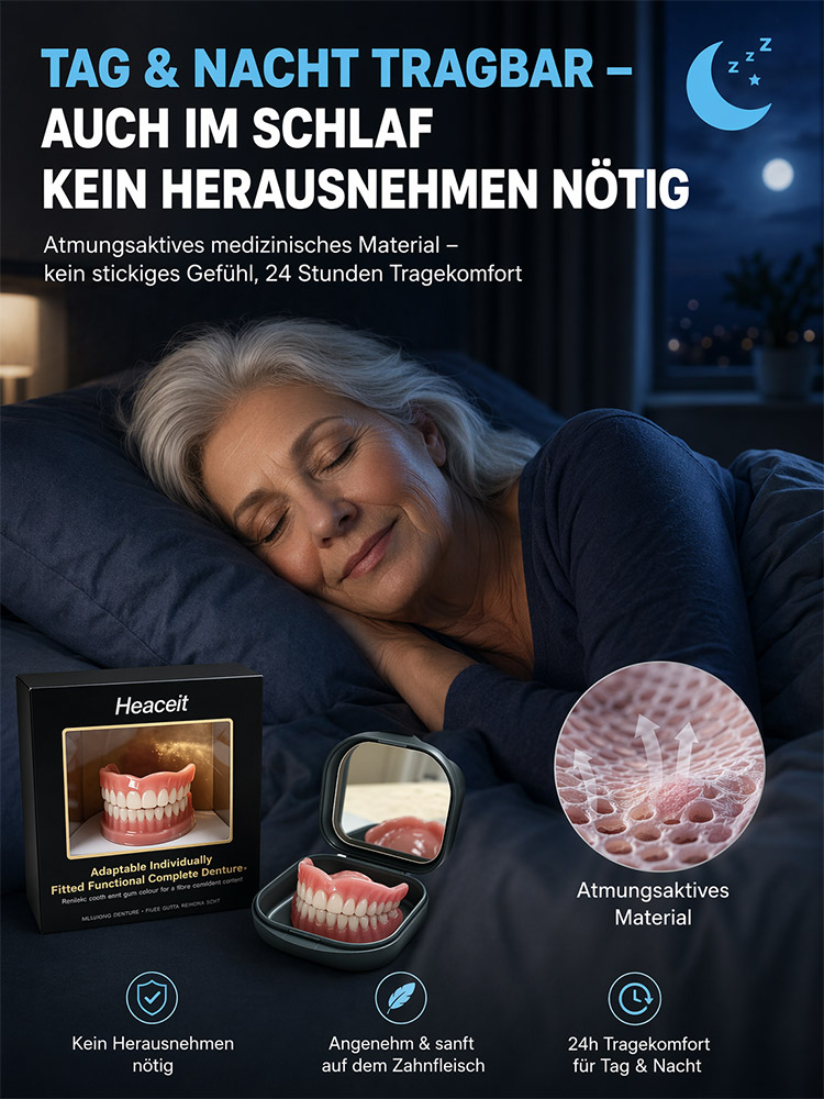 【Hochwertige Zahnprothesen】100 % schmerzfrei und realistisch丨Kein Zahnarzt/Kleber erforderlich丨Unisex 