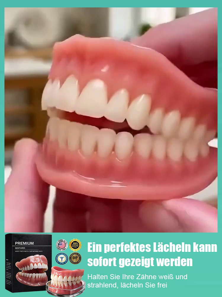 【100% realistisches Zahnprothesen-Set】Vollfunktions-Zahnprothesen