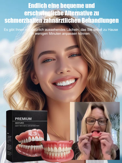 【100% realistisches Zahnprothesen-Set】Vollfunktions-Zahnprothesen